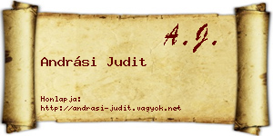 Andrási Judit névjegykártya