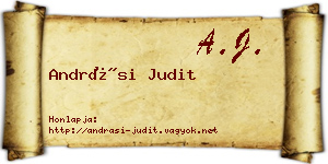 Andrási Judit névjegykártya